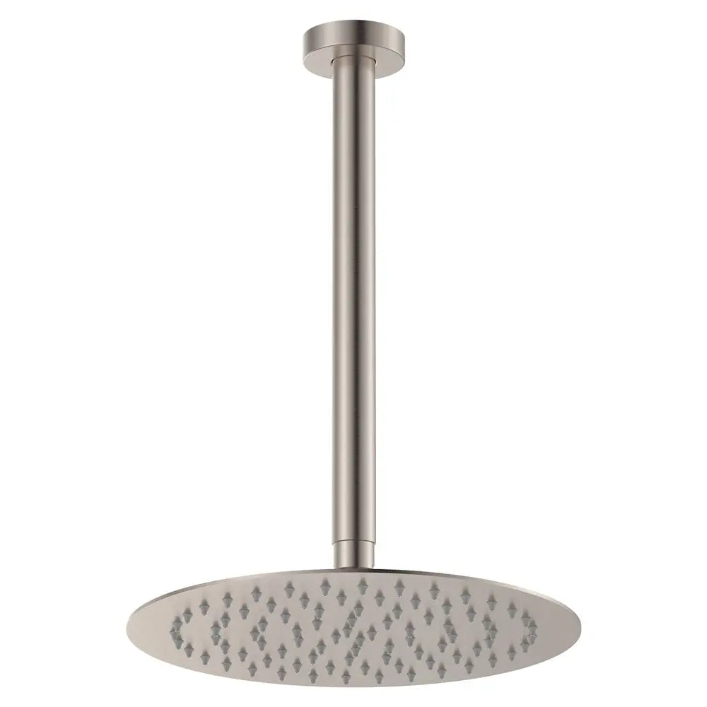 Kaya Ceiling Shower 250mm Head, 350mm Drop, Brushed Nickel fienza