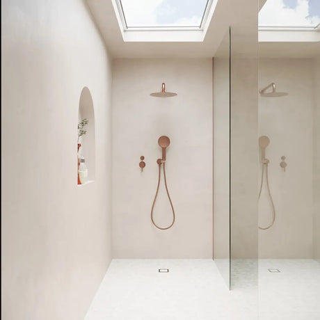 Kaya Shower Arm Set, Brushed Copper fienza