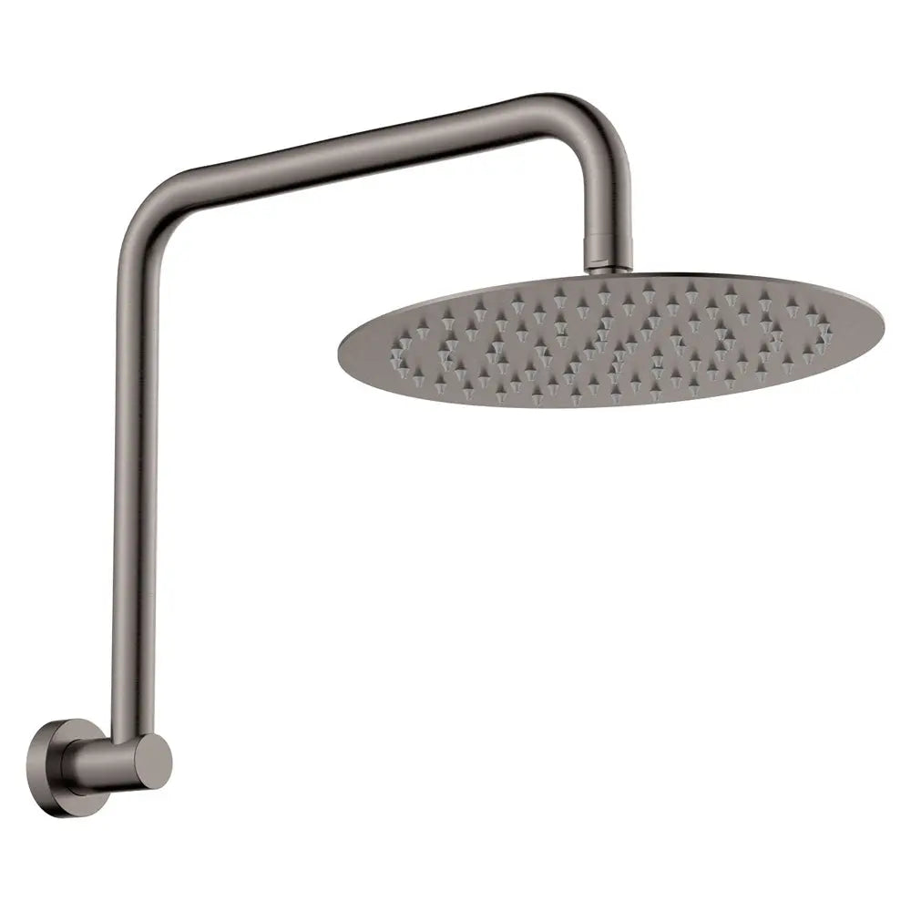Kaya Gooseneck Shower Arm Set, Gun Metal fienza
