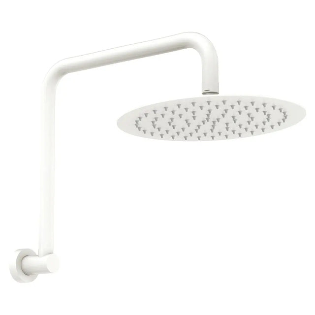 Kaya Gooseneck Shower Arm Set, Matte White fienza