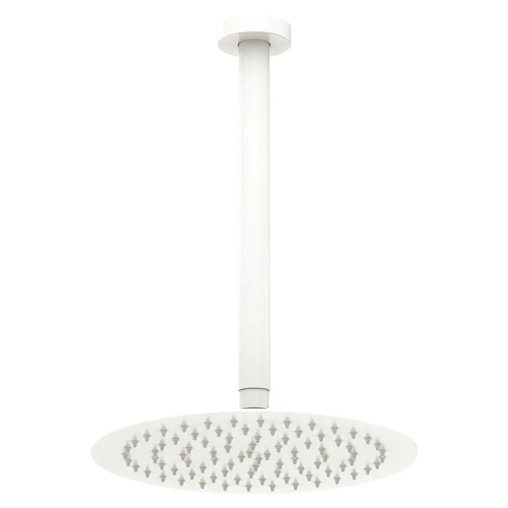 Kaya Ceiling Shower 250mm Head, 350mm Drop, Matte White fienza