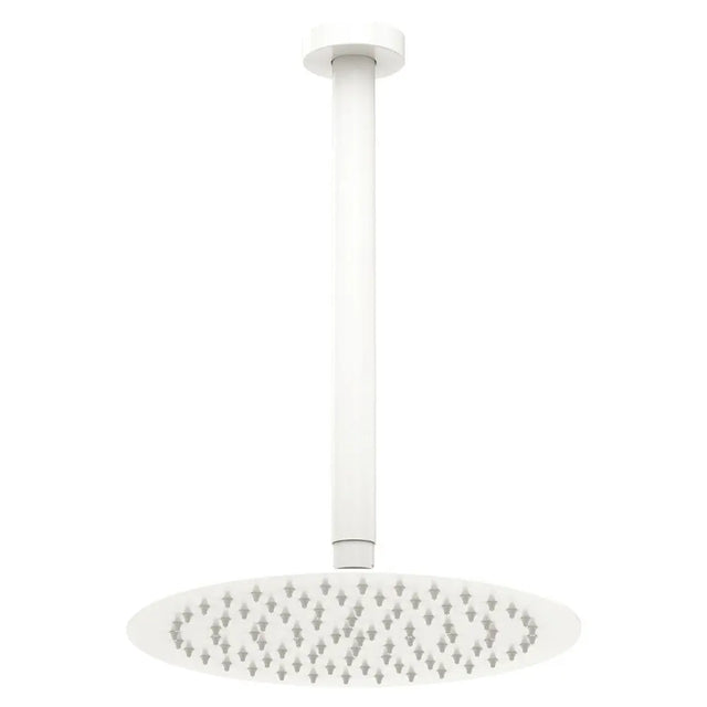 Kaya Ceiling Shower 250mm Head, 350mm Drop, Matte White fienza