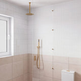 Kaya Ceiling Shower 250mm Head, 350mm Drop, Urban Brass fienza