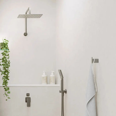 Tono Gooseneck Shower Arm Set, Gun Metal fienza