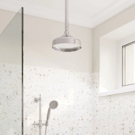 Round Shower Dropper, 300mm, Chrome fienza