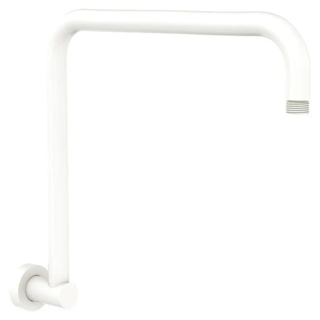 Round Fixed Gooseneck Shower Arm, Matte White fienza