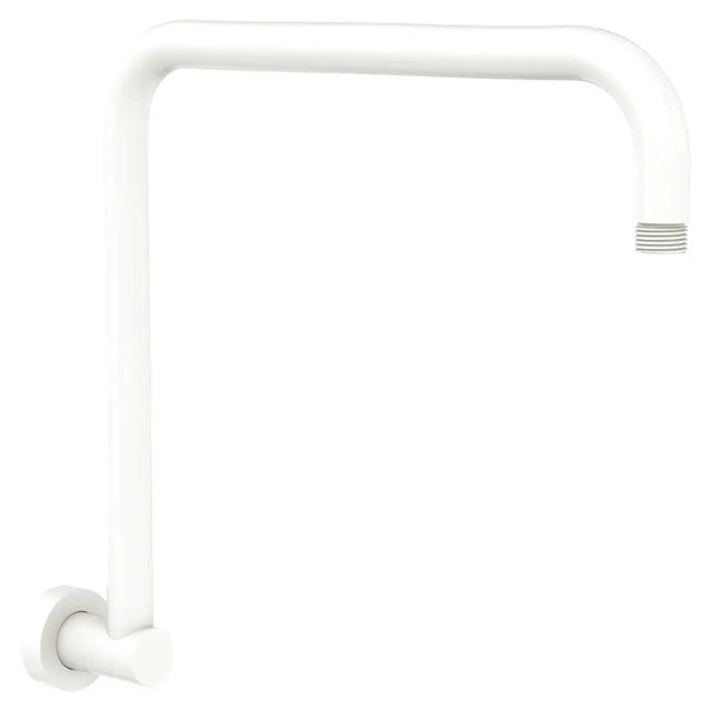 Round Fixed Gooseneck Shower Arm, Matte White fienza
