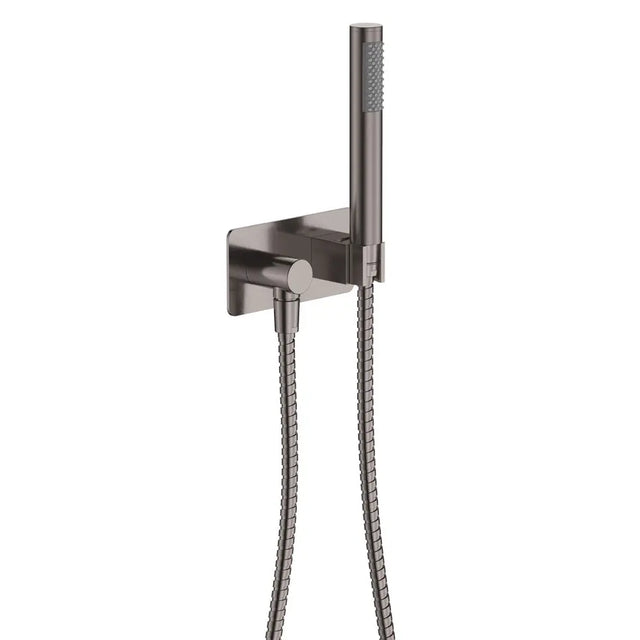 Isabella Hand Shower, Rectangular Plate, Gun Metal fienza