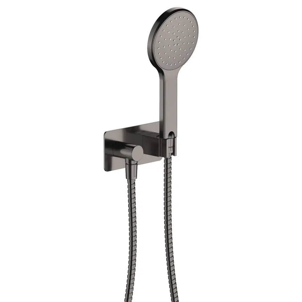 Kaya Hand Shower, Rectangular Plate, Gun Metal fienza