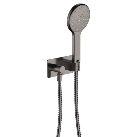Kaya Hand Shower, Rectangular Plate, Gun Metal fienza