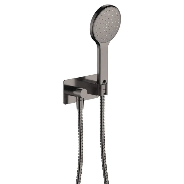 Kaya Hand Shower, Rectangular Plate, Gun Metal fienza