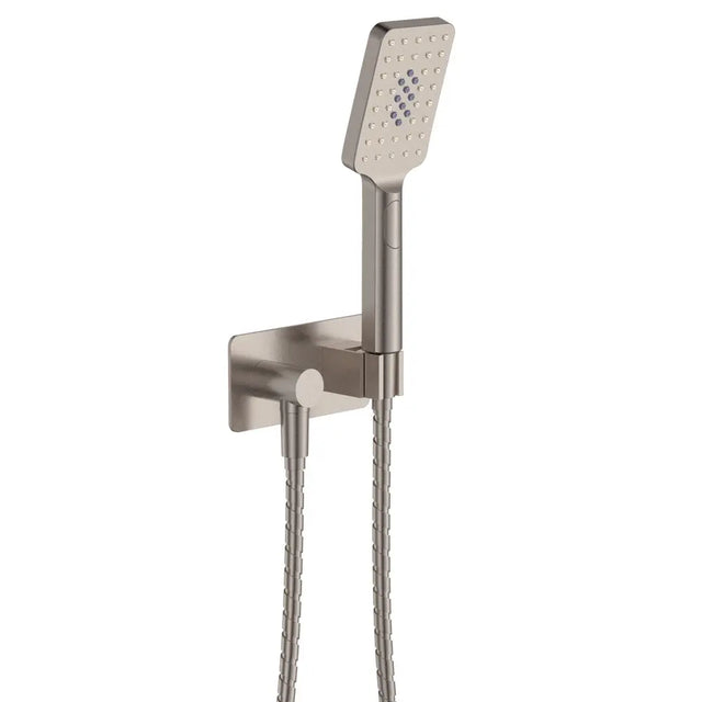 Tono Hand Shower, Rectangular Plate, Brushed Nickel fienza