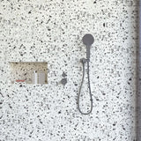 Kaya Hand Shower, Round Plate, Gun Metal fienza