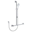 Luciana Care Inverted T Rail Shower with Push/Pull Slider, Left-Hand fienza
