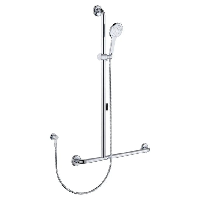 Luciana Care Inverted T Rail Shower with Push/Pull Slider, Left-Hand fienza