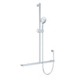 Care Inverted T Rail Shower, Chrome fienza