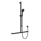 Care Inverted T Rail Shower with Push/Pull Slider, Matte Black fienza