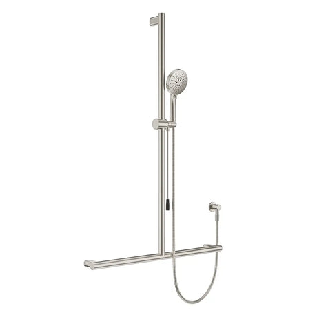 Care Inverted T Rail Shower with Push/Pull Slider, Brushed Nickel fienza
