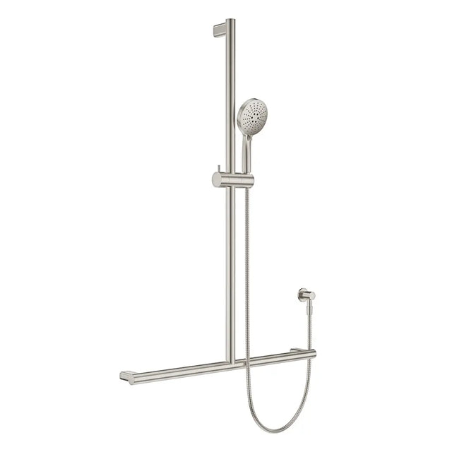 Care Inverted T Rail Shower, Brushed Nickel fienza