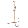 Care Inverted T Rail Shower with Push/Pull Slider, Brushed Copper fienza