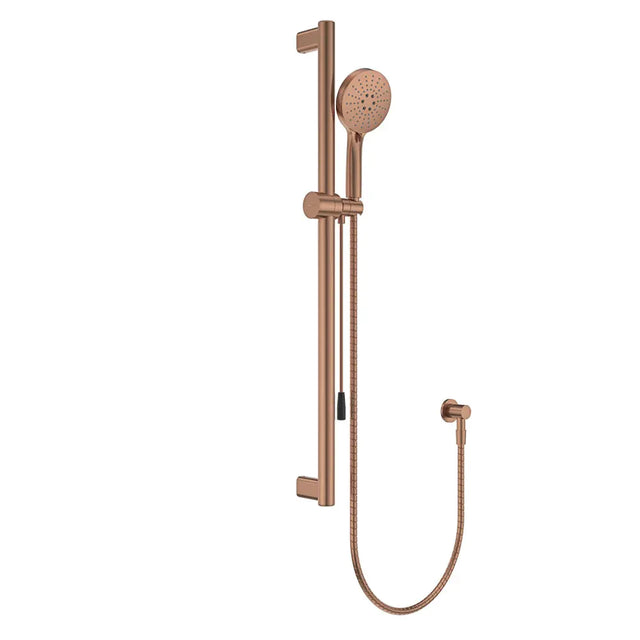 Care Rail Shower with Push/Pull Slider, Brushed Copper fienza