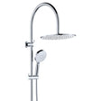 Empire Slim Curved Twin Shower, Chrome fienza