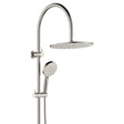 Empire Slim Curved Twin Shower, Brushed Nickel fienza