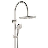 Empire Slim Curved Twin Shower, Brushed Nickel fienza