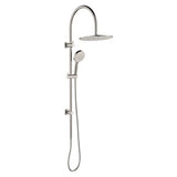 Empire Slim Curved Twin Shower, Brushed Nickel fienza
