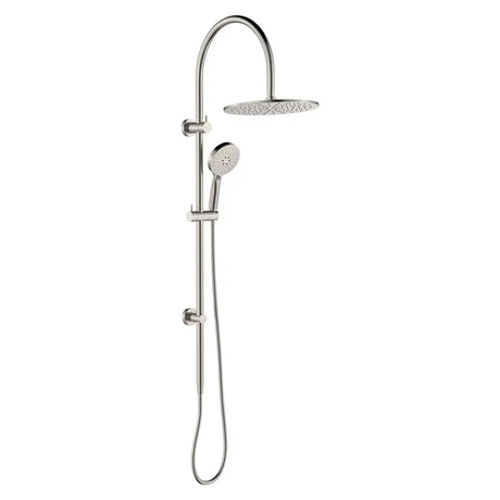 Empire Slim Curved Twin Shower, Brushed Nickel fienza
