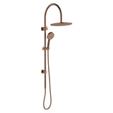 Empire Slim Curved Twin Shower, Brushed Copper fienza