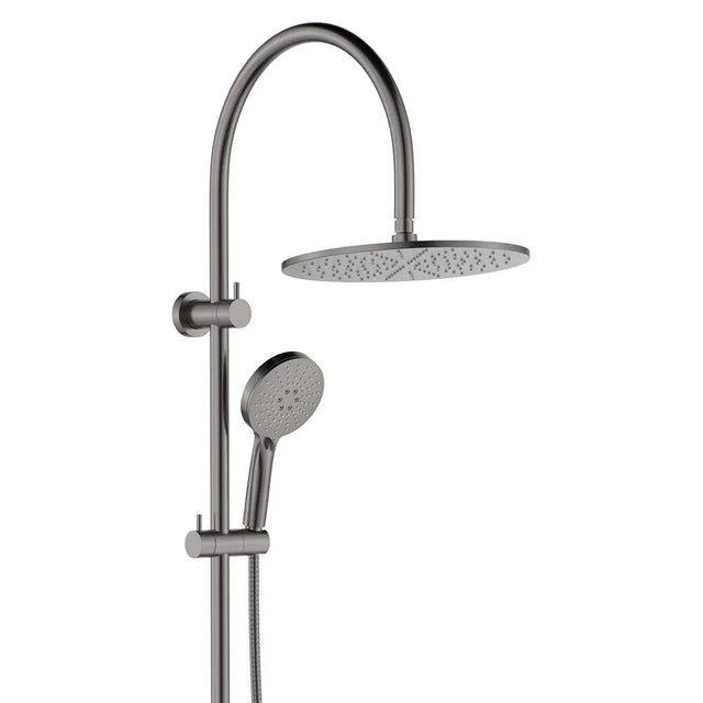 Empire Slim Curved Twin Shower, Gun Metal fienza