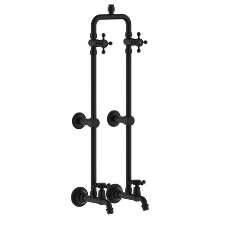 Lillian Exposed Rail Shower & Bath Set, Matte Black fienza