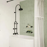 Lillian Exposed Rail Shower & Bath Set, Matte Black fienza