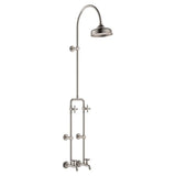 Lillian Exposed Rail Shower & Bath Set, Brushed Nickel fienza