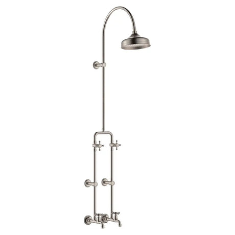 Lillian Exposed Rail Shower & Bath Set, Brushed Nickel fienza