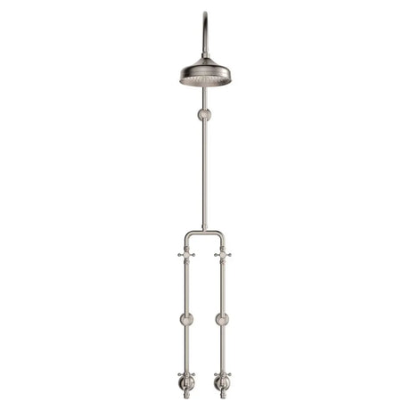 Lillian Exposed Rail Shower & Bath Set, Brushed Nickel fienza