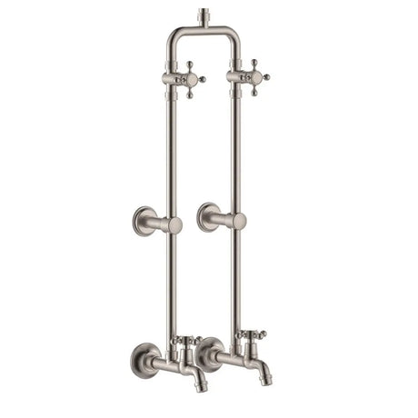 Lillian Exposed Rail Shower & Bath Set, Brushed Nickel fienza