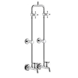 Lillian Exposed Rail Shower & Bath Set, Chrome fienza