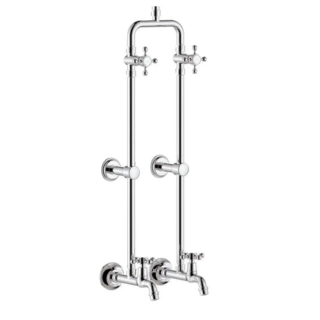 Lillian Exposed Rail Shower & Bath Set, Chrome fienza
