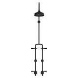 Lillian Lever Exposed Rail Shower & Bath Set, Matte Black fienza