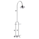 Lillian Lever Exposed Rail Shower & Bath Set, Chrome fienza
