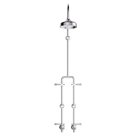 Lillian Lever Exposed Rail Shower & Bath Set, Chrome fienza