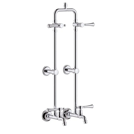 Lillian Lever Exposed Rail Shower & Bath Set, Chrome fienza