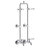 Lillian Lever Exposed Rail Shower & Bath Set, Chrome fienza