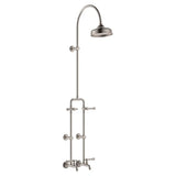 Lillian Lever Exposed Rail Shower & Bath Set, Brushed Nickel fienza