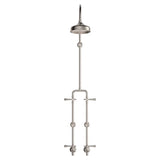 Lillian Lever Exposed Rail Shower & Bath Set, Brushed Nickel fienza