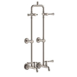 Lillian Lever Exposed Rail Shower & Bath Set, Brushed Nickel fienza