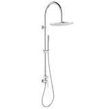 Kaya Wall Mounted Outdoor Twin Shower, Brushed Stainless Steel fienza