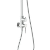 Kaya Wall Mounted Outdoor Twin Shower, Brushed Stainless Steel fienza